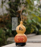 HUYIXUAN Carved Natural Gourd Delicate Chinese Pyrography
